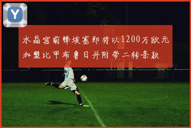 水晶宫前锋埃塞即将以1200万欧元加盟比甲布鲁日并附带二转条款